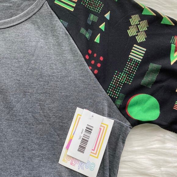 NWT Lularoe Gray Julia Raglan Pencil Dress- Size 2XL - Picture 3 of 9